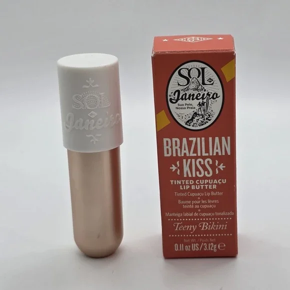 Sol de Janeiro Brazilian Kiss Tinted Cupuacu Lip Butter Teeny Bikini Sheer Coral